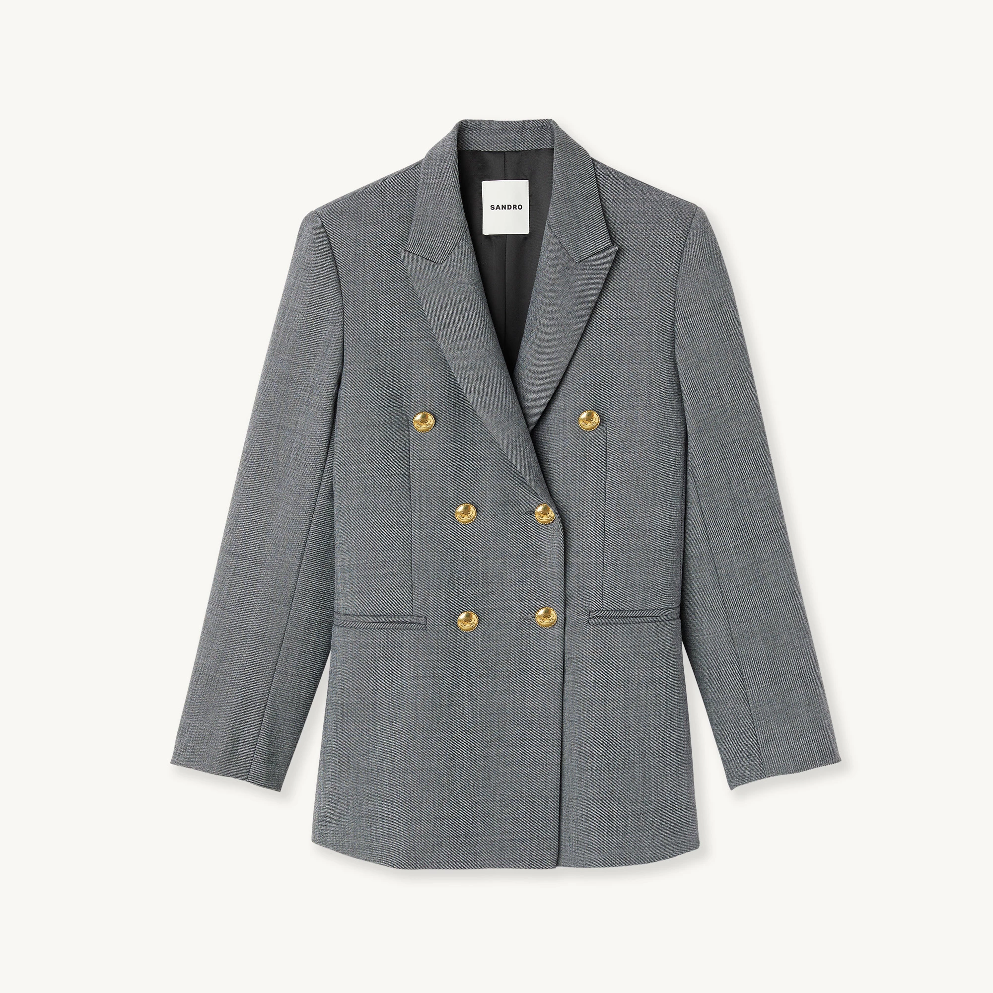 Cheap ???? Sandro Double-breasted Tailored Jacket Dark Grey ???? 7 Cheap ???? Sandro Double-breasted Tailored Jacket Dark Grey ???? - Image 7