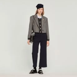 Hot Sale ⭐ Sandro Short Dinner Jacket Dark Grey ????