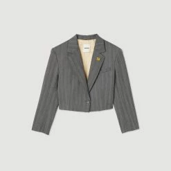 Hot Sale ⭐ Sandro Short Dinner Jacket Dark Grey ???? 13 Hot Sale ⭐ Sandro Short Dinner Jacket Dark Grey ???? -Sandro Shop Sandro SFPVE00749 240 V P
