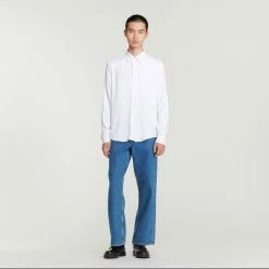 Flash Sale ???? Sandro Flowing Long-sleeved ???? Shirt White ???? -Sandro Shop Sandro SHPCM00662 10 H V