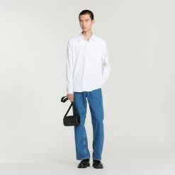 Flash Sale ???? Sandro Flowing Long-sleeved ???? Shirt White ????