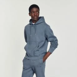 Outlet ???? Sandro Embroidered Hoodie Men Dark Grey ????