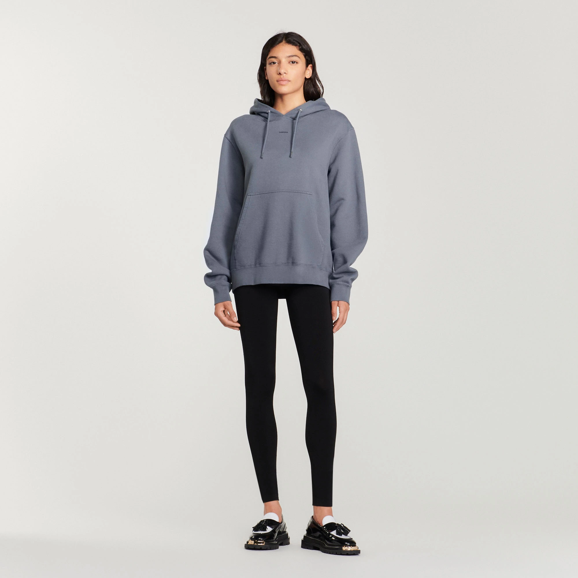 Outlet ???? Sandro Embroidered Hoodie Men Dark Grey ???? 4 Outlet ???? Sandro Embroidered Hoodie Men Dark Grey ???? - Image 4