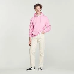 New ⌛ Sandro Embroidered Hoodie Men ???? Candy Pink ????