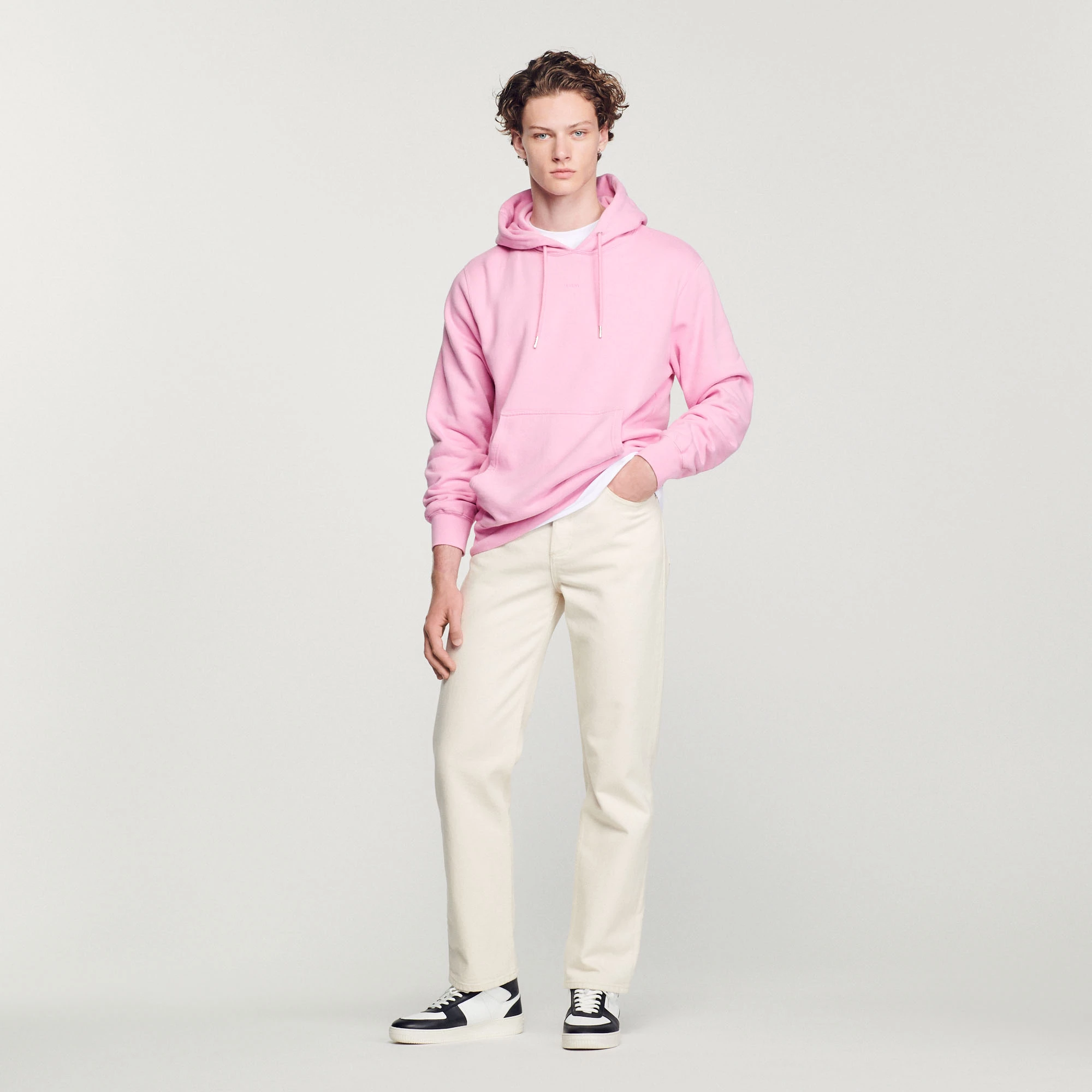 New ⌛ Sandro Embroidered Hoodie Men ???? Candy Pink ???? 1 New ⌛ Sandro Embroidered Hoodie Men ???? Candy Pink ????