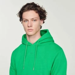 Best reviews of ❤️ Sandro Embroidered Hoodie Men Green ⌛