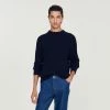 Buy ???? Sandro Cashmere Sweater Dark Navy ????