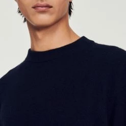 Buy ???? Sandro Cashmere Sweater Dark Navy ???? -Sandro Shop Sandro SHPTR00326 45 V 5