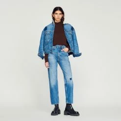 Best reviews of ???? Sandro Cashmere Funnel Neck Sweater Black Brown ???? -Sandro Shop Sandro SHPTR00331 751 V 4