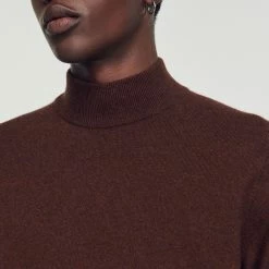 Best reviews of ???? Sandro Cashmere Funnel Neck Sweater Black Brown ???? -Sandro Shop Sandro SHPTR00331 751 V 5