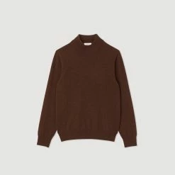 Best reviews of ???? Sandro Cashmere Funnel Neck Sweater Black Brown ???? -Sandro Shop Sandro SHPTR00331 751 V P