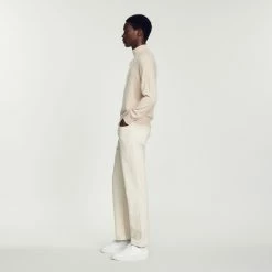 Best Pirce ???? Sandro Cashmere Funnel Neck Sweater Cream ???? -Sandro Shop Sandro SHPTR00331 A058 V 6