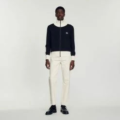 Deals ???? Sandro Two-tone Zip Cardigan Black ✔️ 9 Deals ???? Sandro Two-tone Zip Cardigan Black ✔️ -Sandro Shop Sandro SHPTR00395 20 H V