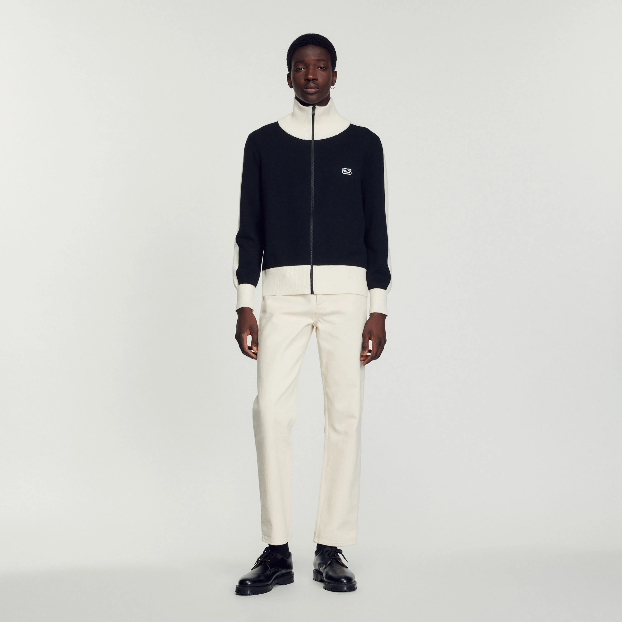 Deals ???? Sandro Two-tone Zip Cardigan Black ✔️ 3 Deals ???? Sandro Two-tone Zip Cardigan Black ✔️ - Image 3