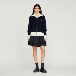 Deals ???? Sandro Two-tone Zip Cardigan Black ✔️ 10 Deals ???? Sandro Two-tone Zip Cardigan Black ✔️ -Sandro Shop Sandro SHPTR00395 20 V 4