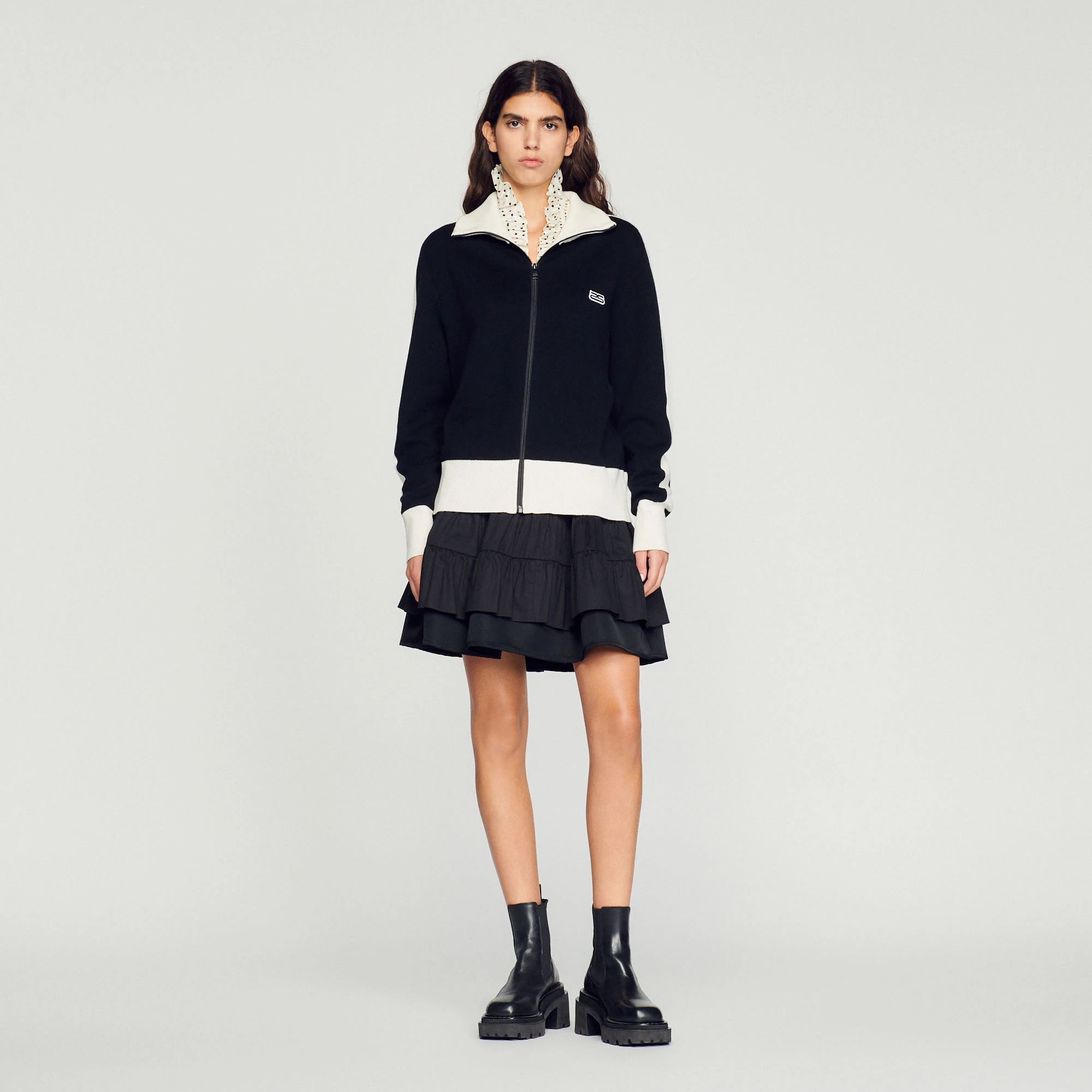 Deals ???? Sandro Two-tone Zip Cardigan Black ✔️ 4 Deals ???? Sandro Two-tone Zip Cardigan Black ✔️ - Image 4