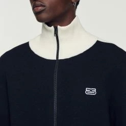 Deals ???? Sandro Two-tone Zip Cardigan Black ✔️ 11 Deals ???? Sandro Two-tone Zip Cardigan Black ✔️ -Sandro Shop Sandro SHPTR00395 20 V 5