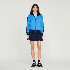 Deals ???? Sandro Two-tone Zip Cardigan Blue ✨ 10 Deals ???? Sandro Two-tone Zip Cardigan Blue ✨ -Sandro Shop Sandro SHPTR00395 47 V 4