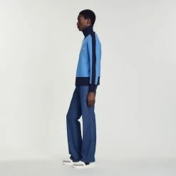 Deals ???? Sandro Two-tone Zip Cardigan Blue ✨ 12 Deals ???? Sandro Two-tone Zip Cardigan Blue ✨ -Sandro Shop Sandro SHPTR00395 47 V 6