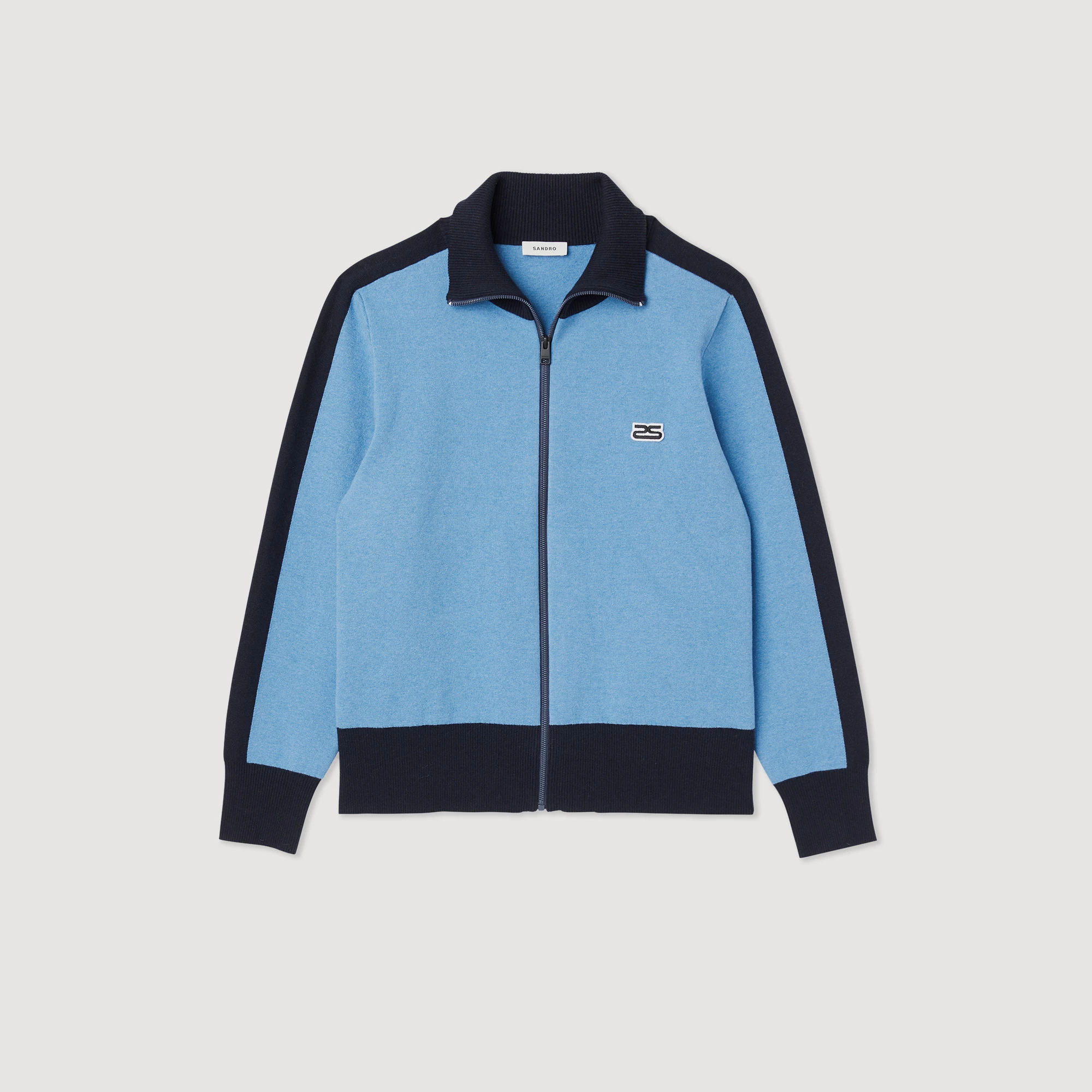 Deals ???? Sandro Two-tone Zip Cardigan Blue ✨ 7 Deals ???? Sandro Two-tone Zip Cardigan Blue ✨ - Image 7