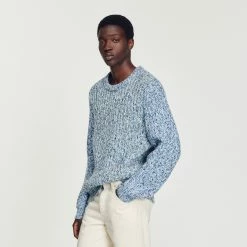 Outlet ???? Sandro Wool Sweater Sky Blue ????