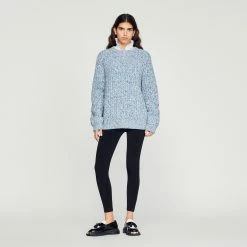 Outlet ???? Sandro Wool Sweater Sky Blue ???? 10 Outlet ???? Sandro Wool Sweater Sky Blue ???? -Sandro Shop Sandro SHPTR00427 40 V 4
