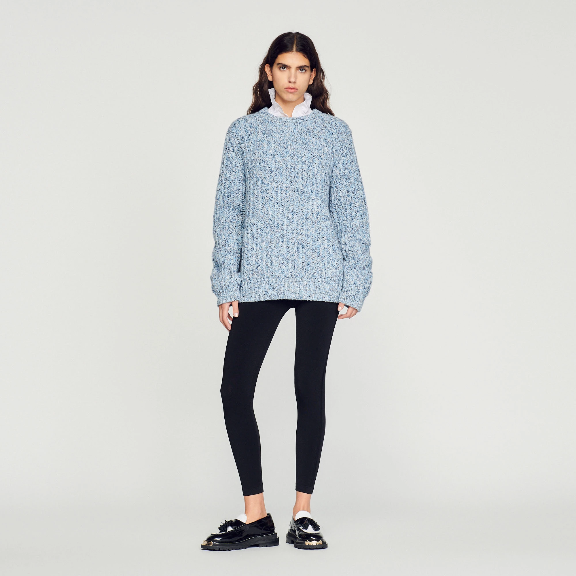Outlet ???? Sandro Wool Sweater Sky Blue ???? 4 Outlet ???? Sandro Wool Sweater Sky Blue ???? - Image 4