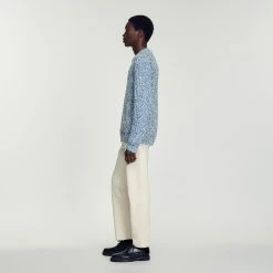 Outlet ???? Sandro Wool Sweater Sky Blue ???? 12 Outlet ???? Sandro Wool Sweater Sky Blue ???? -Sandro Shop Sandro SHPTR00427 40 V 6